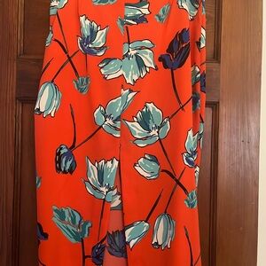 Diane Von Furstenberg Orange and Blue Skirt